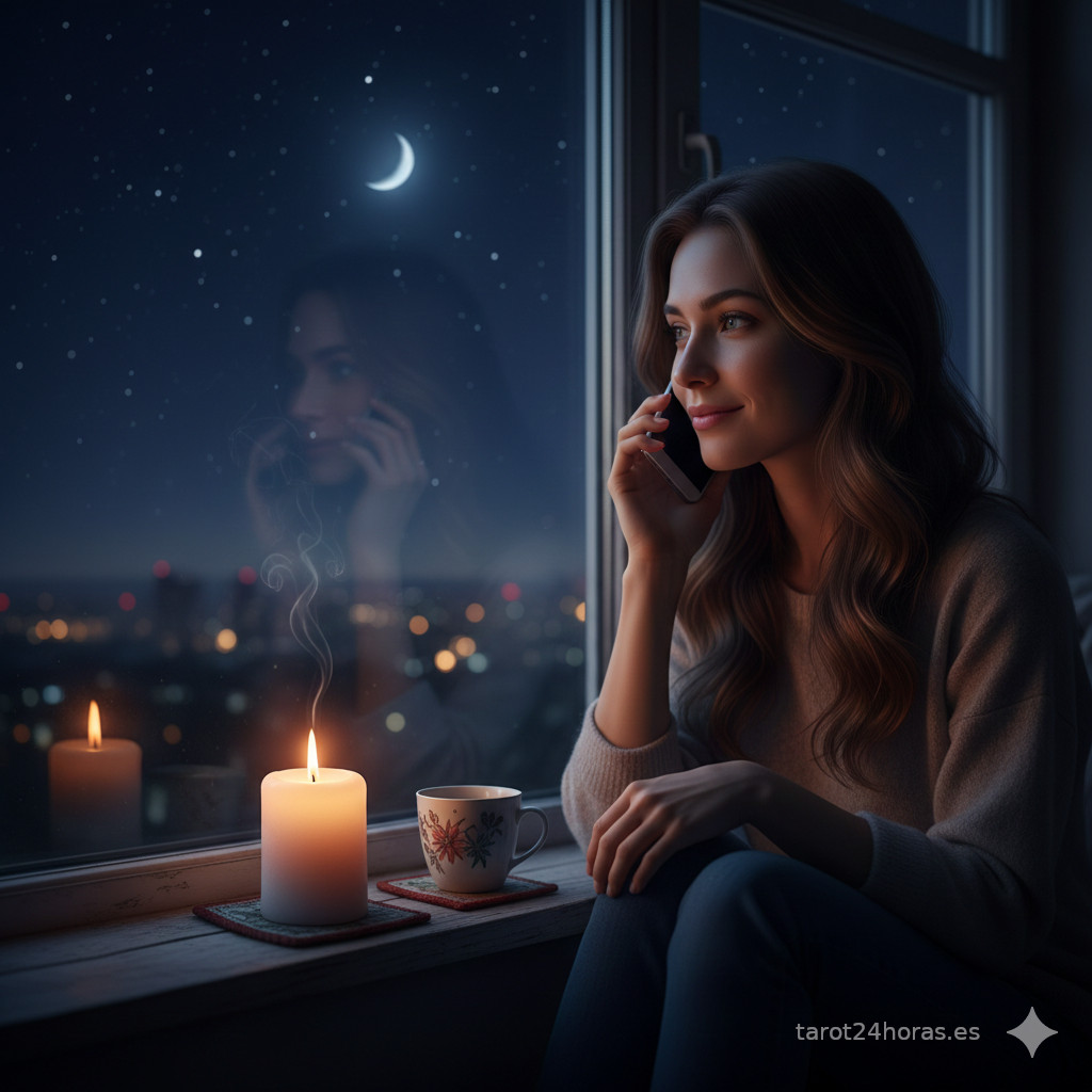 vidente 24 horas - mujer noche luna en casa telefono esperanza